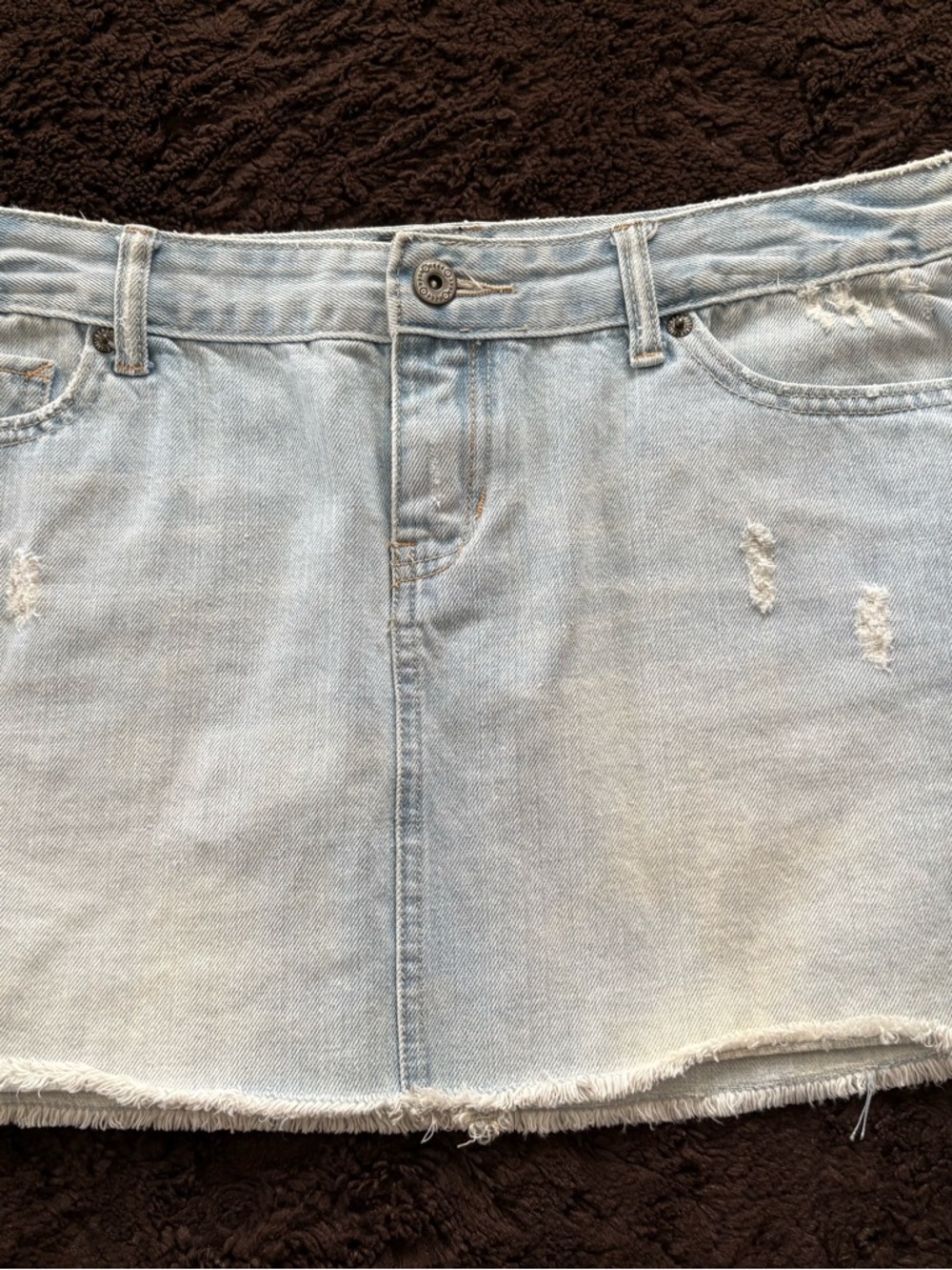 Aeropostale Light Blue Denim Skirt with Navy Label